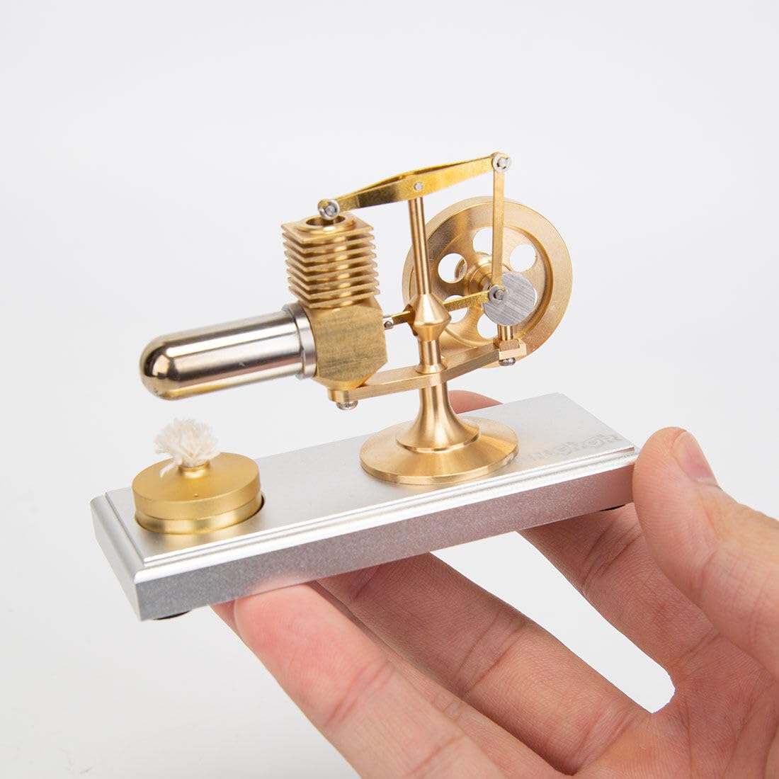 Sterling Engine Kit, Sterling Motor Mini-Balancierbar Balancierbar Aire Caliente Motor Externo Stirling Motor Modelo, Juguete Educativo Regalo de Cumpleaños para los entusiastas de la tecnología (RTR)