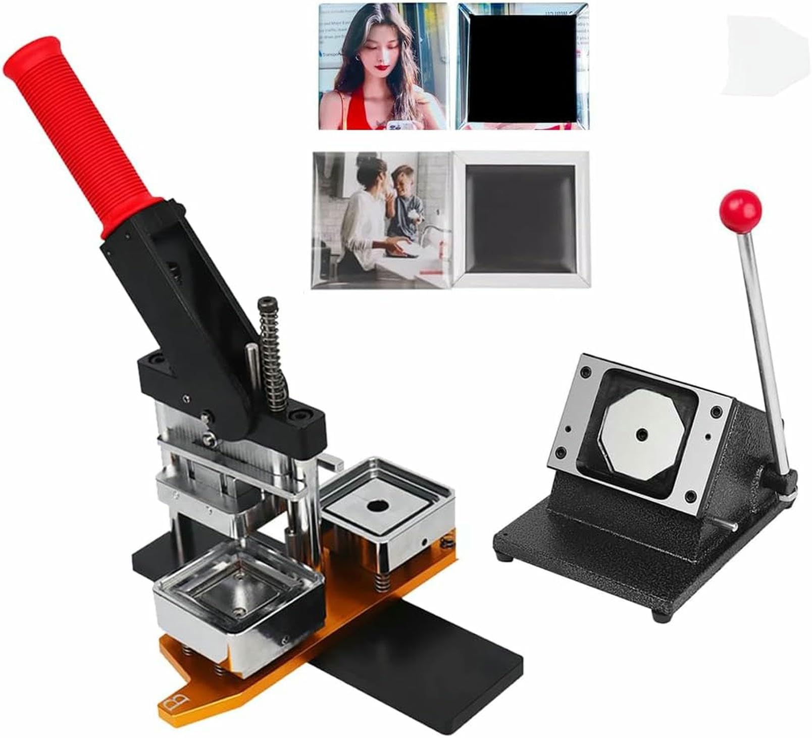 JKJZSALJ Badge Maker Machine,80 * 53Mm Button Badge Maker,Diy Fridge Magnets Pin Maker Machine,Photo Magnet Machine Used To Decorate Refrigerators,Any Iron Furniture