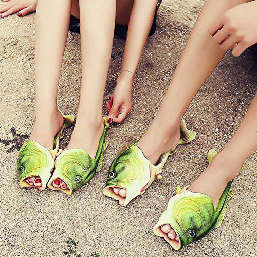 PANYUYI Creative Fish Slippers Man Funny Fish Sandals Men Beach Bass flip Flops Slides - Image 6
