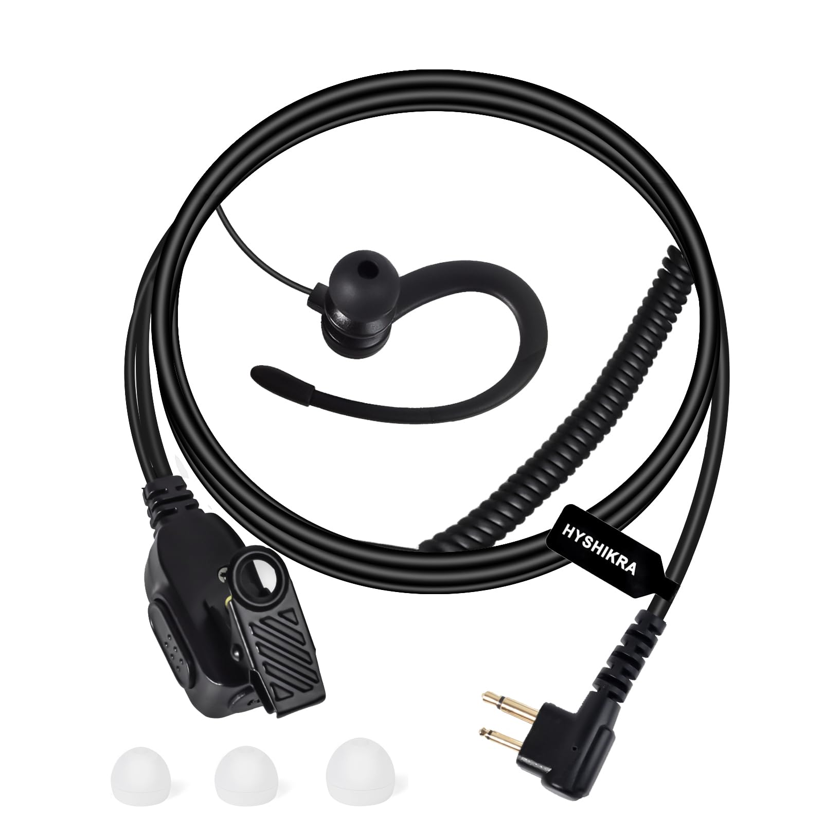 HYSHIKRA G Shape Security Earpiece with PTT