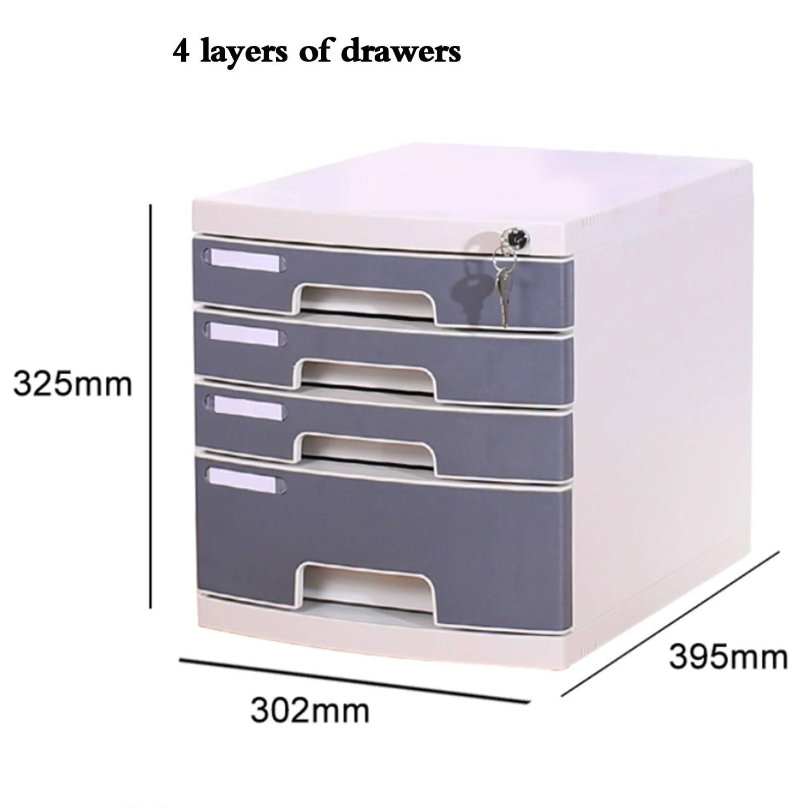 Scatola portadocumenti da scrivania A4 con serratura a 4-7 ripiani - Armadio in plastica per documenti da ufficio Porta documenti per documenti e forniture Soluzione salvaspazio