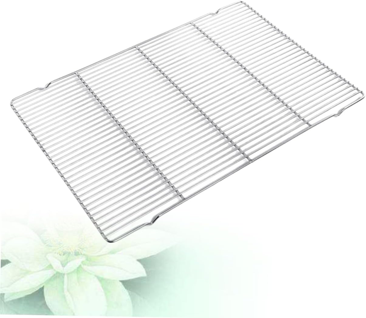 Stainless Steel Bbq Grill Cake Pan Multi-purpose Cooking Baking Rack for Bread Barbecue and More Durable Easy to Clean Kitchen Bakeware Silver