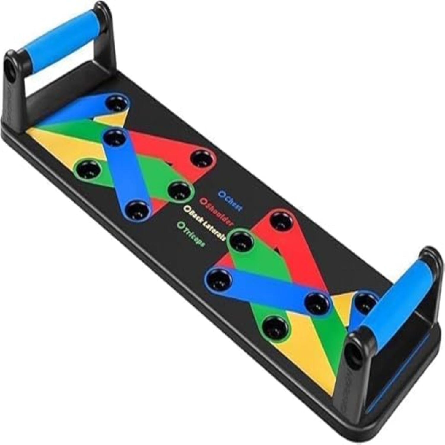 Collapsible Push-Up Board 9-in-1 – Multi-Purpose Home Workout Fitness Equipment with Color-Coded Positions for Chest, Arms, Shoulders & Back – Portable Strength Training System for Men & Women