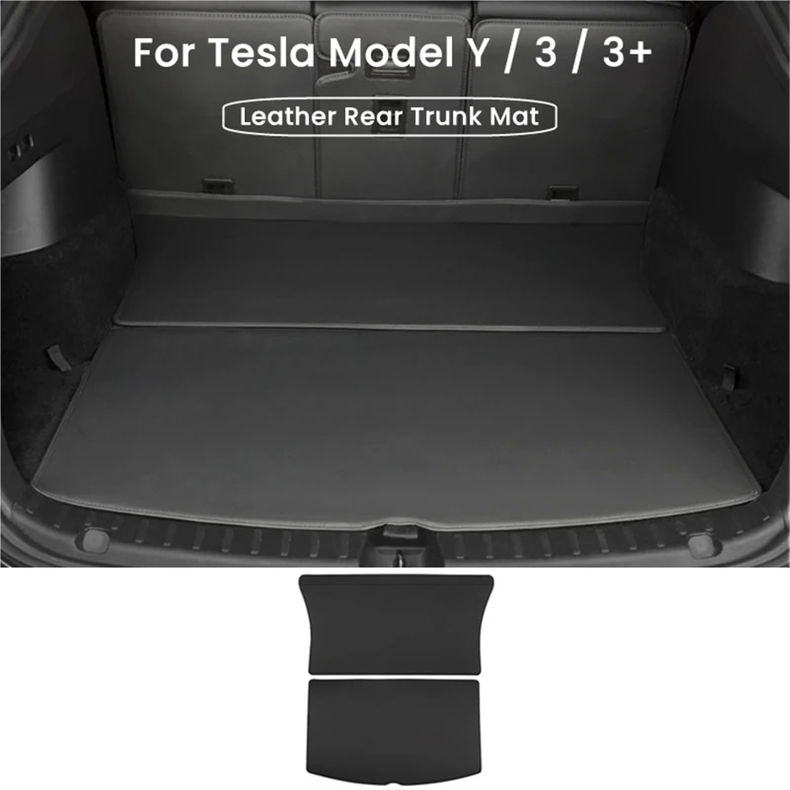 płaskie maty do bagażnika Fit For Tesla Model Y Model 3 Highland Rear Trunk Protector Pad All Weather Split Dog Liner Pet Mat Anti-kick Pad(For 23-24 Model 3)