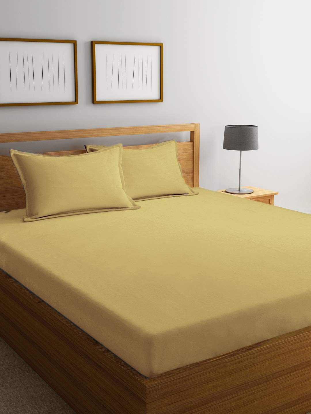 Mark Home 100% Organic Cotton Percale 200 TC Queen Set Brown