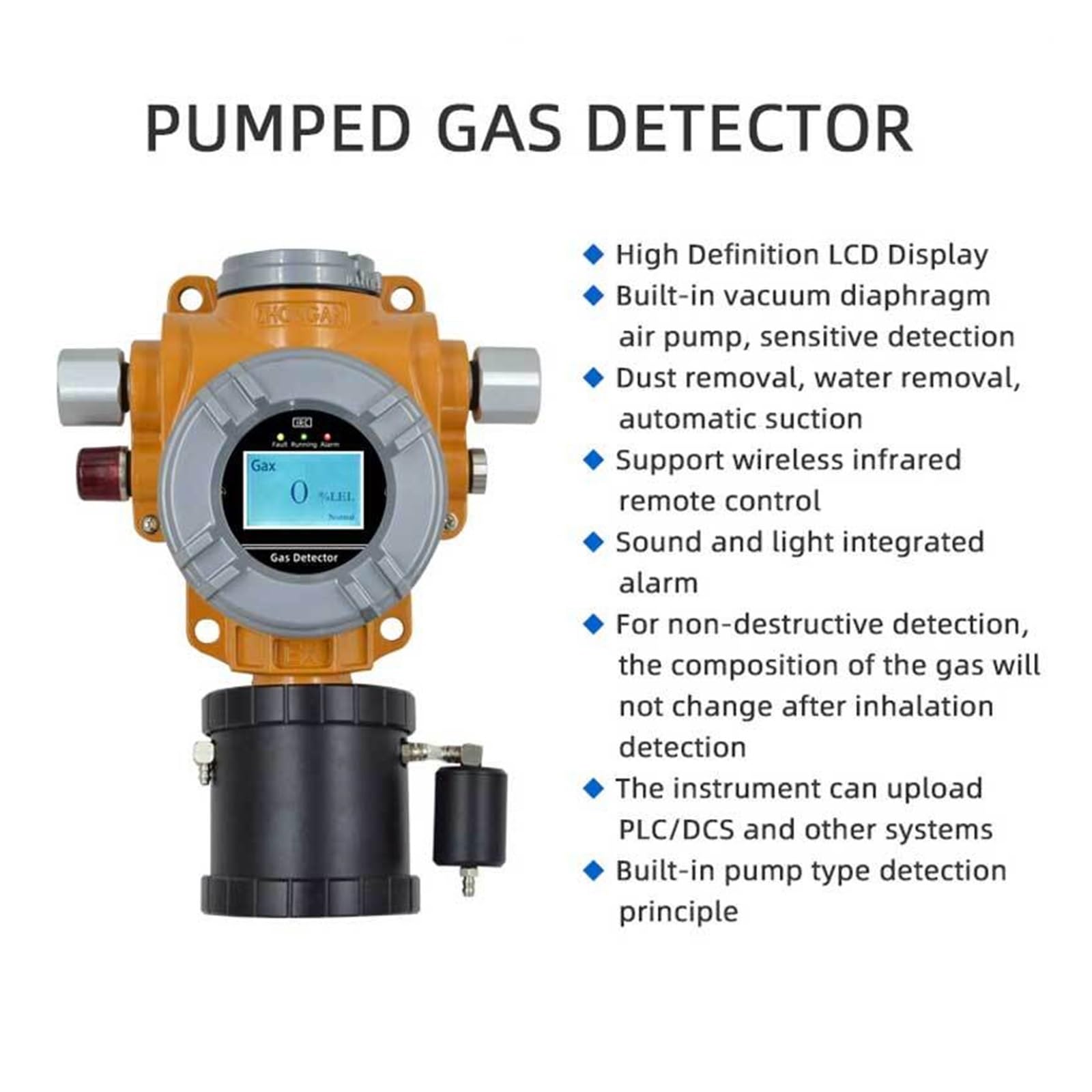 Gaslecksuchgerät, S400-B Intelligente Technologie Pumpe Probenahme Multifunktionale Gas Detektor Alarm Monitor