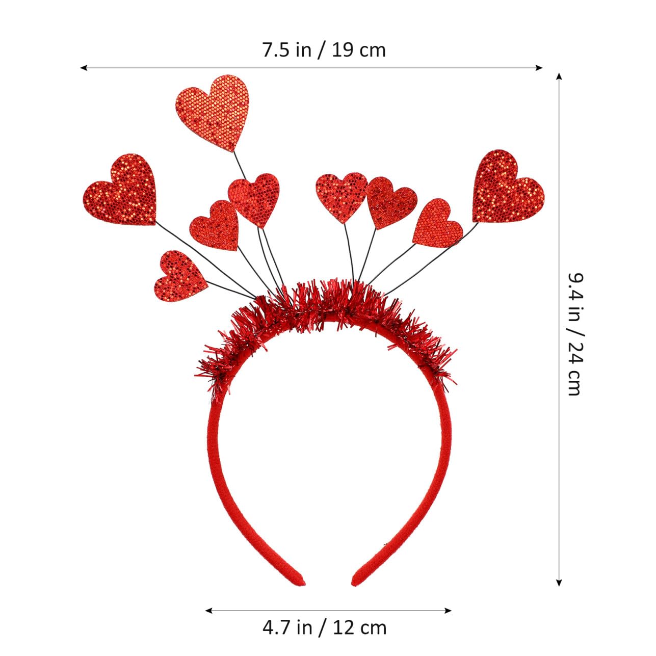 Cerchietto con Decorazione a Forma di Cuore: Cerchietto per Capelli in Feltro per San, per Donne E Bambini