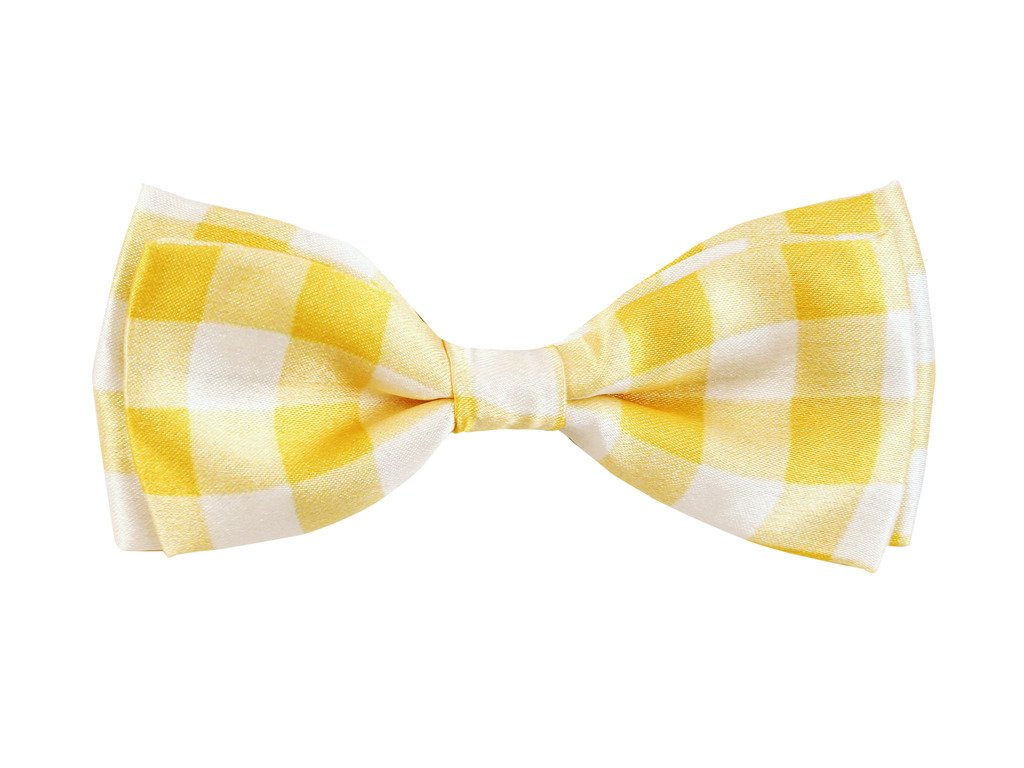 blacksmith Yellow Checks Design Bow Tie for Men-picture-29