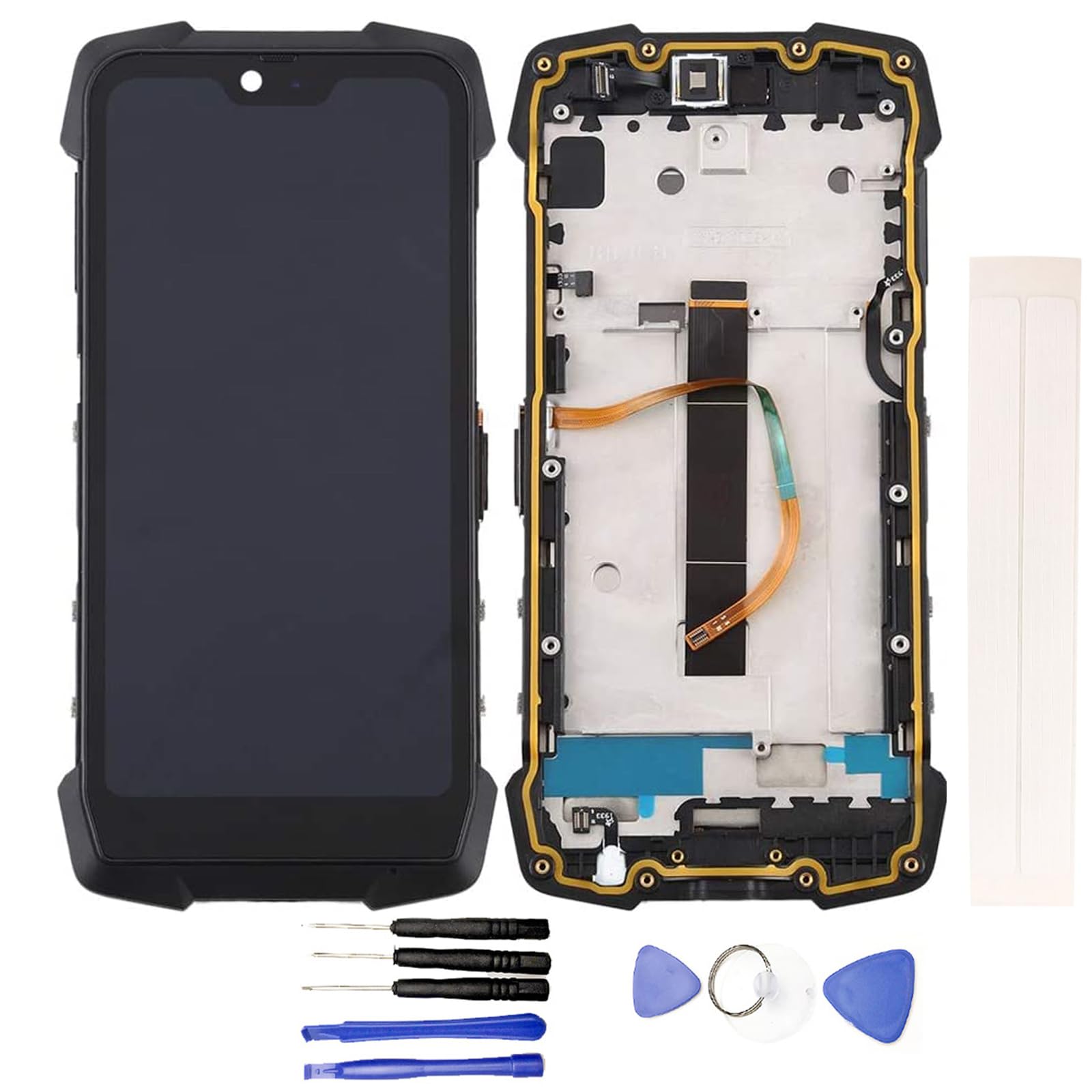 Jaytong LCD Replacement for Black-View BV9700 Pro LCD Display Touch Screen Assembly (with Black Frame)
