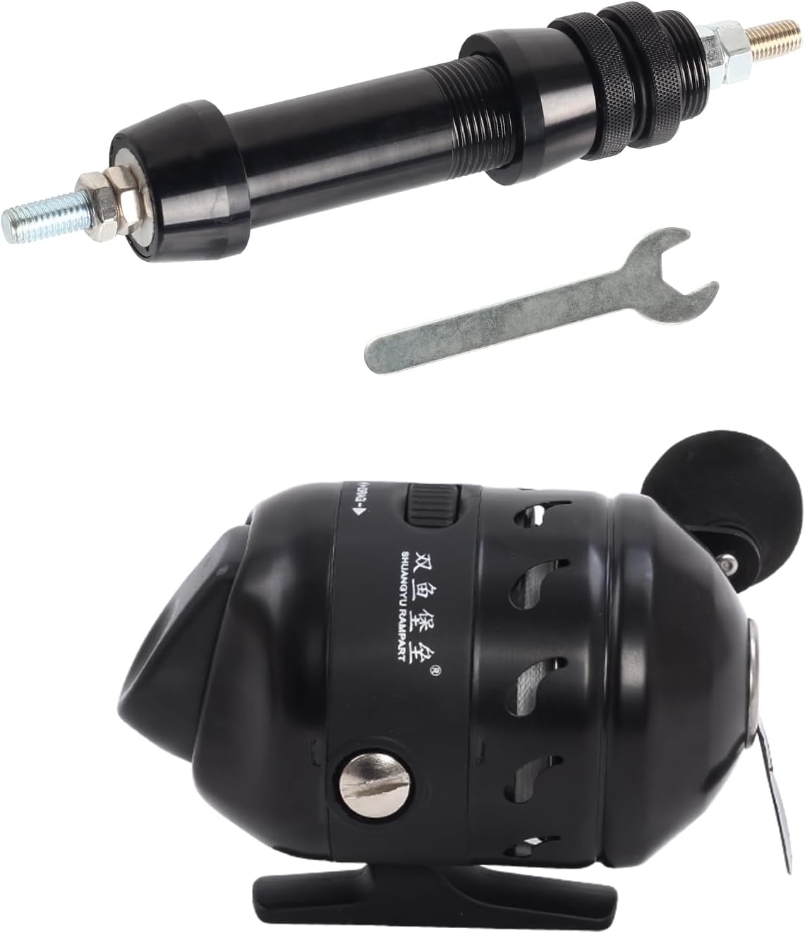 SOPOGER Fishing Spinning Reel Kit- Spincast Fishing Reel & Reel Mount Seat 25LBS Max Drag Smooth Powerful Fishing Gear for Big Game Lake River Inshore