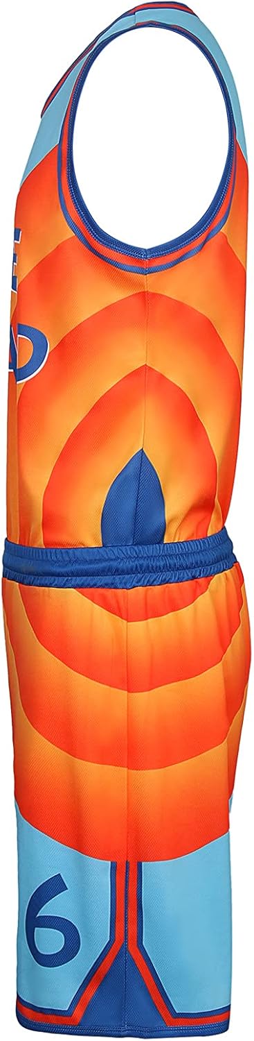 Letitia Cecillia Adult Men #6 Space Movie Jersey Shorts Outfit Youth 90s Basketball Sports Hip Hop Party Shirts : Clothing, Shoes & Jewelry