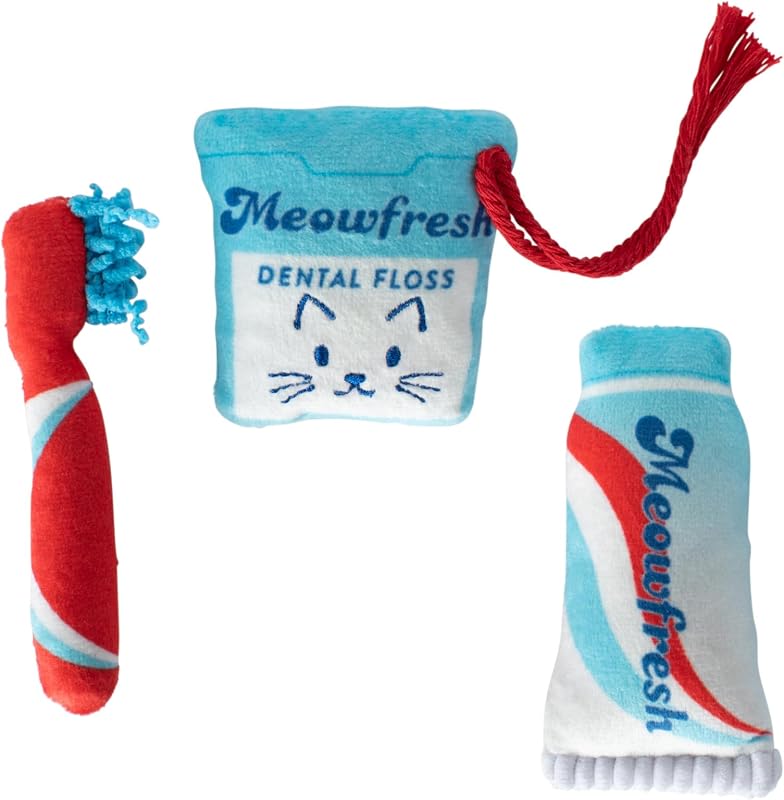 Brinquedo para Gatos com Catnip Fringe Minty Fresh, Kit com 3 Brinquedos de Pelúcia (904031)