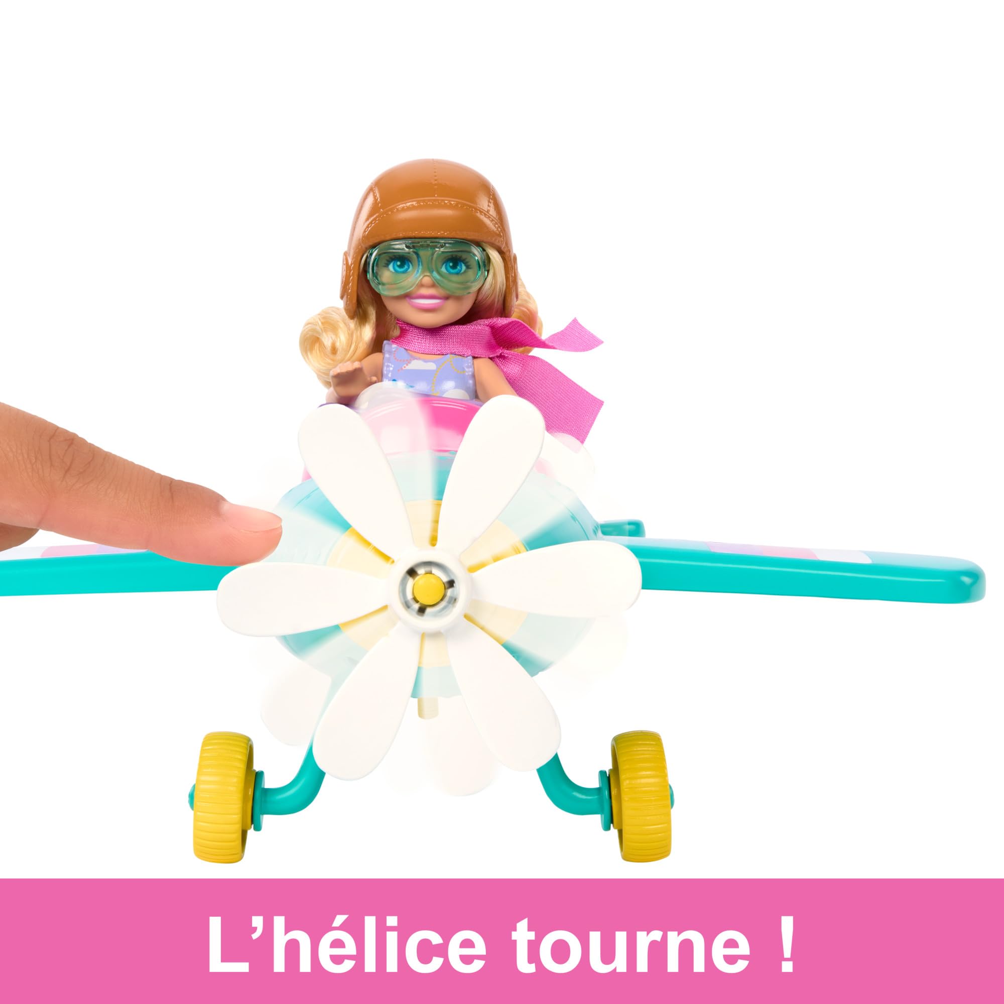 Barbie Coffret Chelsea Peut Être... avec Poupée Pilote Chelsea et 1 Avion 2 Places, 7 Accessoires Dont 1 Chiot Inclus, Thème Voyage, À Collectionner, Jouet Enfant, A Partir De 3 Ans, HTK38