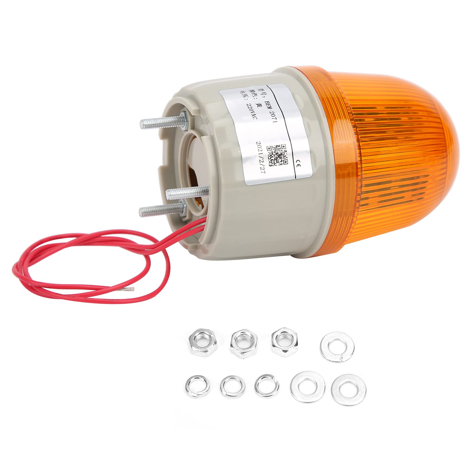 Luce Lampeggiante a LED Rotante 220V AC Spia Luminosa Arancia Attrezzatura di Allarme Luce di Emergenza