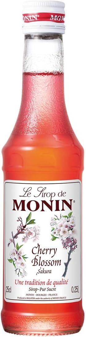 MONIN(モナン) Sakura Syrup, 8.5 fl oz (250 ml)