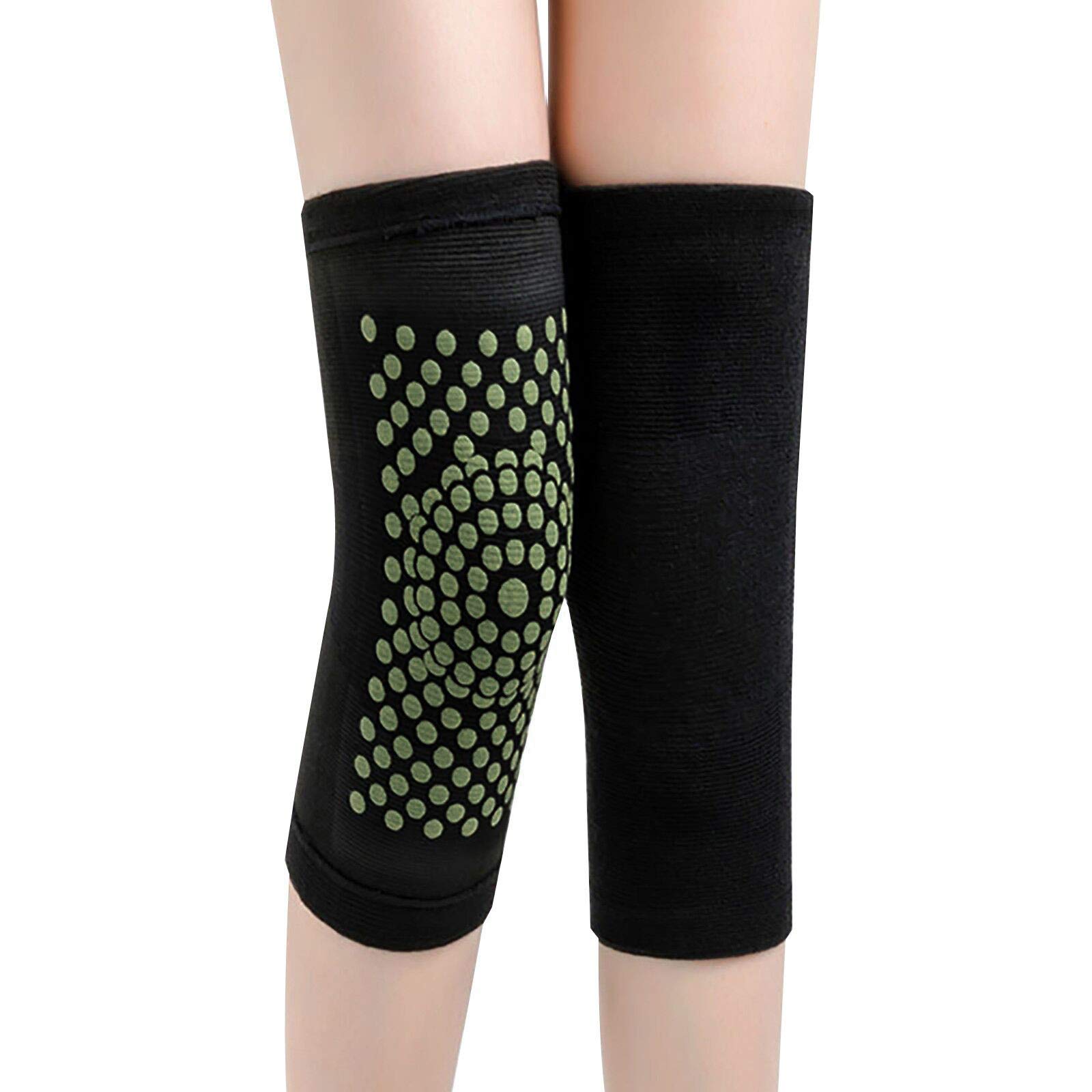 A2A Self Heating Knee Brace Sleeve Adjustable Tourmaline Magnetic Therapy Knee Pad Support with Open Patella Stabilizer