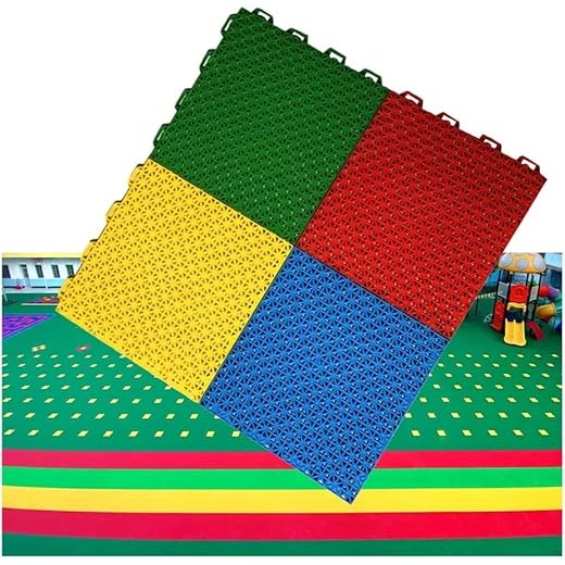 QUSYZD Azulejos de Suelo entrelazados modulares de 30,5 cm. Azulejos de Suelo entrelazados modulares, para Interiores y Exteriores, Resistentes a la Intemperie, Coloridos,Blue-1PCS