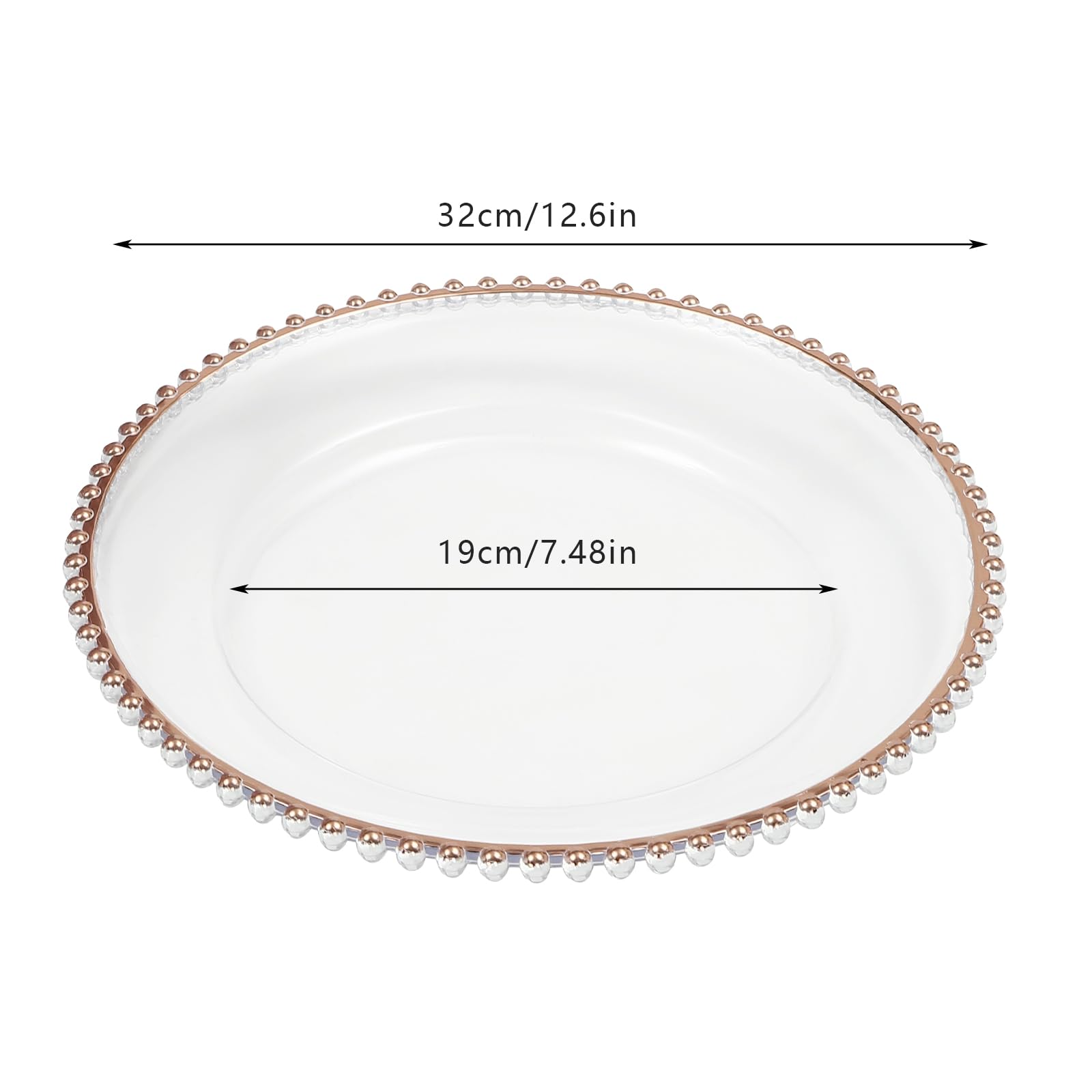 Beaded Rim Clear Charger Plates Bulk 50 Clear Charger Plates Bulk