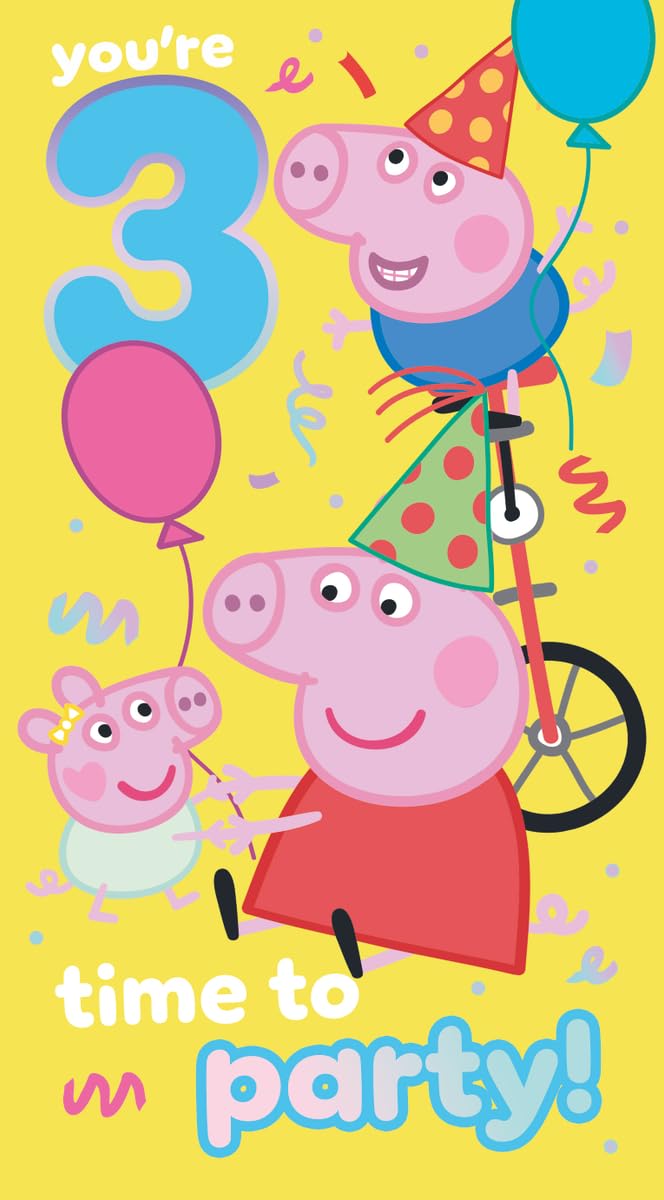 Peppa Pig 3rd Birthday Card Age 3 Birthday Card Peppa George 3 Today!