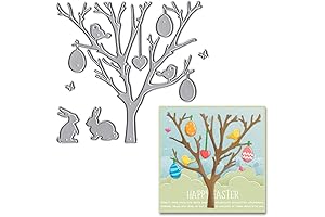 Easter Bunny Rabbit Tree Eggs Cutting Dies for Card Making