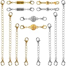 Extender per Collana 14Pzs TIMESETL 8 Estensione per Collana + 6 Fermagli per Gioielli, Catena di Estensione della Collana Estensione per Collana Estensori per Gioielli Bracciale Argento e Oro