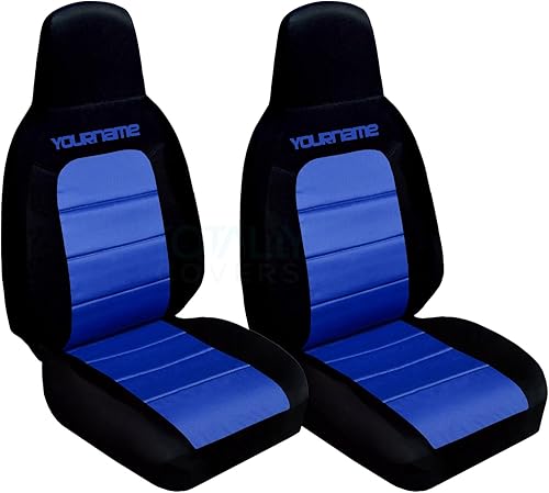 Miniatura 9 de TOTALLY COVERS Compatible con fundas de asiento de 2 tonos para Mazda MX-5 Miata 2006-2015 con tu nombretexto negro y rojo (21 colores) para