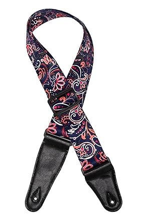 RKPM HOMES Guitar Strap I Soft Straps with PU Leather Ends I Adjustable Ultra Comfortable Belt I Modern Printed Design I for Electric, Acoustic, Bass, Classic Guitar, Ukulele