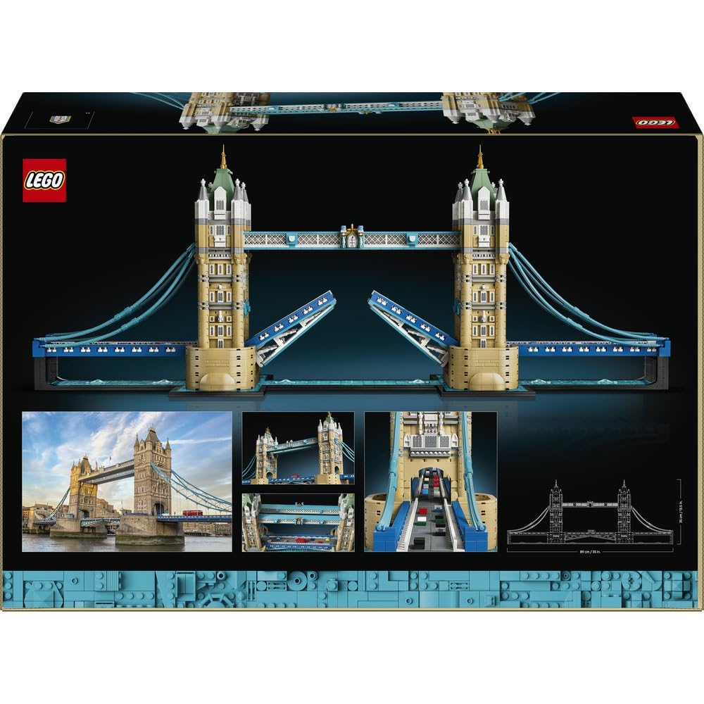 LEGO Architecture Tower Bridge 21067 | Model architektoniczny, duży zestaw klocków konstrukcyjnych, prezent dla podróżnika, pamiątka z Londynu, 3745 elementów