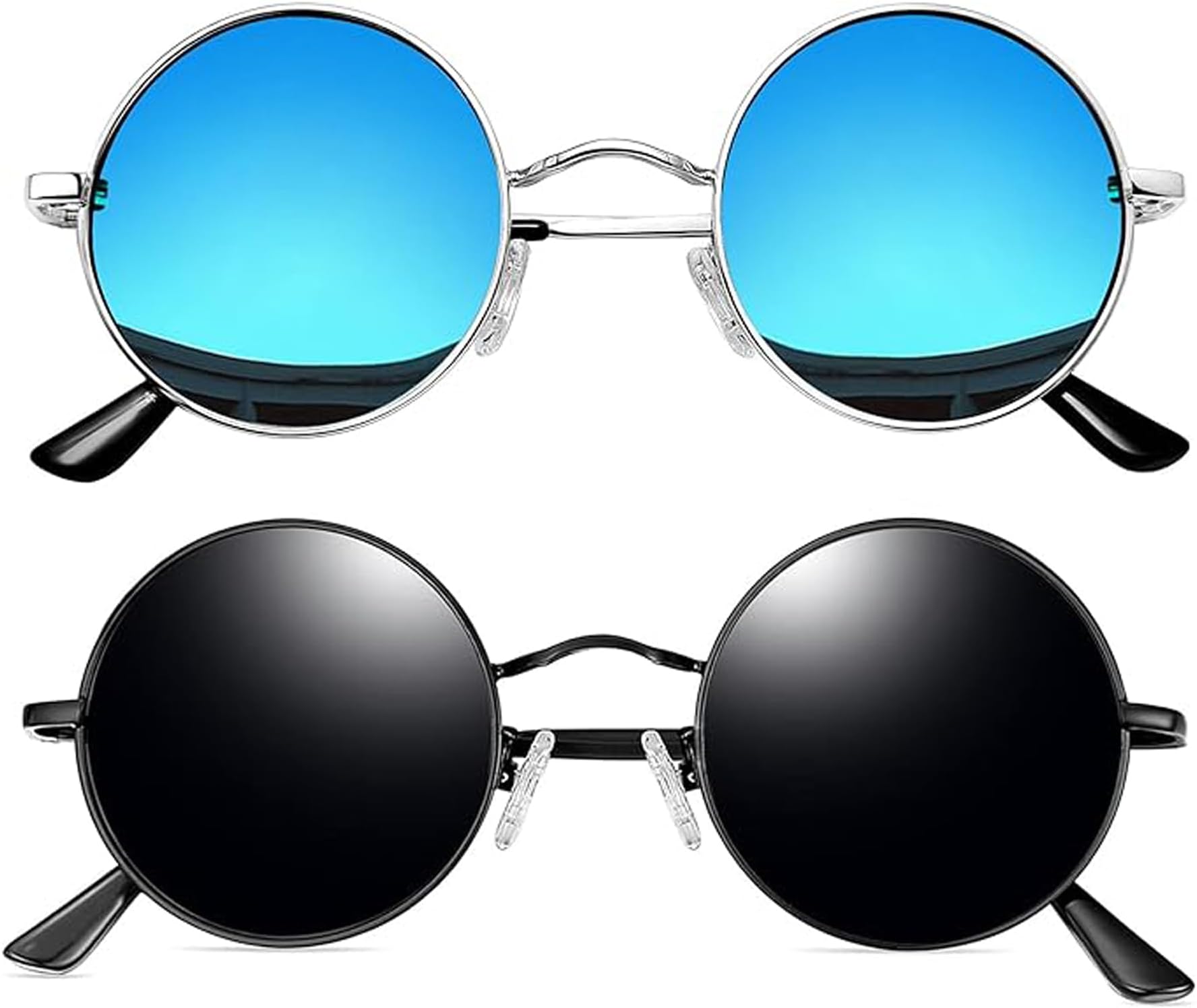 Joopin Hippie Round Sunglasses for Women Men Small Circle Sun Glasses Polarized UV400 Protection