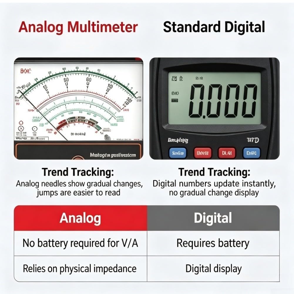 88C Digital Multimeter mit Infrarot-Fernbedienungstest & Auto-Reset - Großes LCD Messgerät für Kapazität Widerstand NCV Elektriker