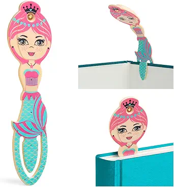 Flexilight Pal Reading Light | 2 in 1 Bookmark Book Light | LED Clip On Reading Lamp | Children Book Torch for Reading in Bed | Book Accessories | Gift Idea for Readers, Book Lovers (Mermaid Teal)