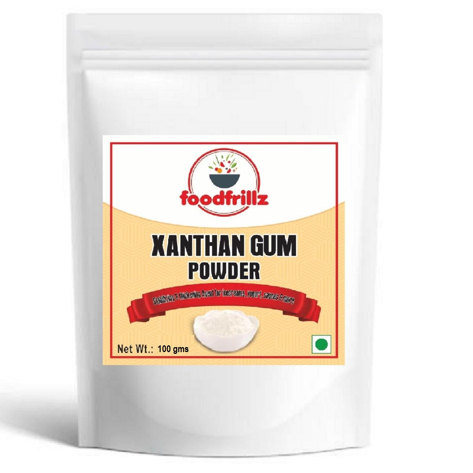 foodfrillz Xanthan Gum Powder, 100 g (Pouch) gluten free baking additive