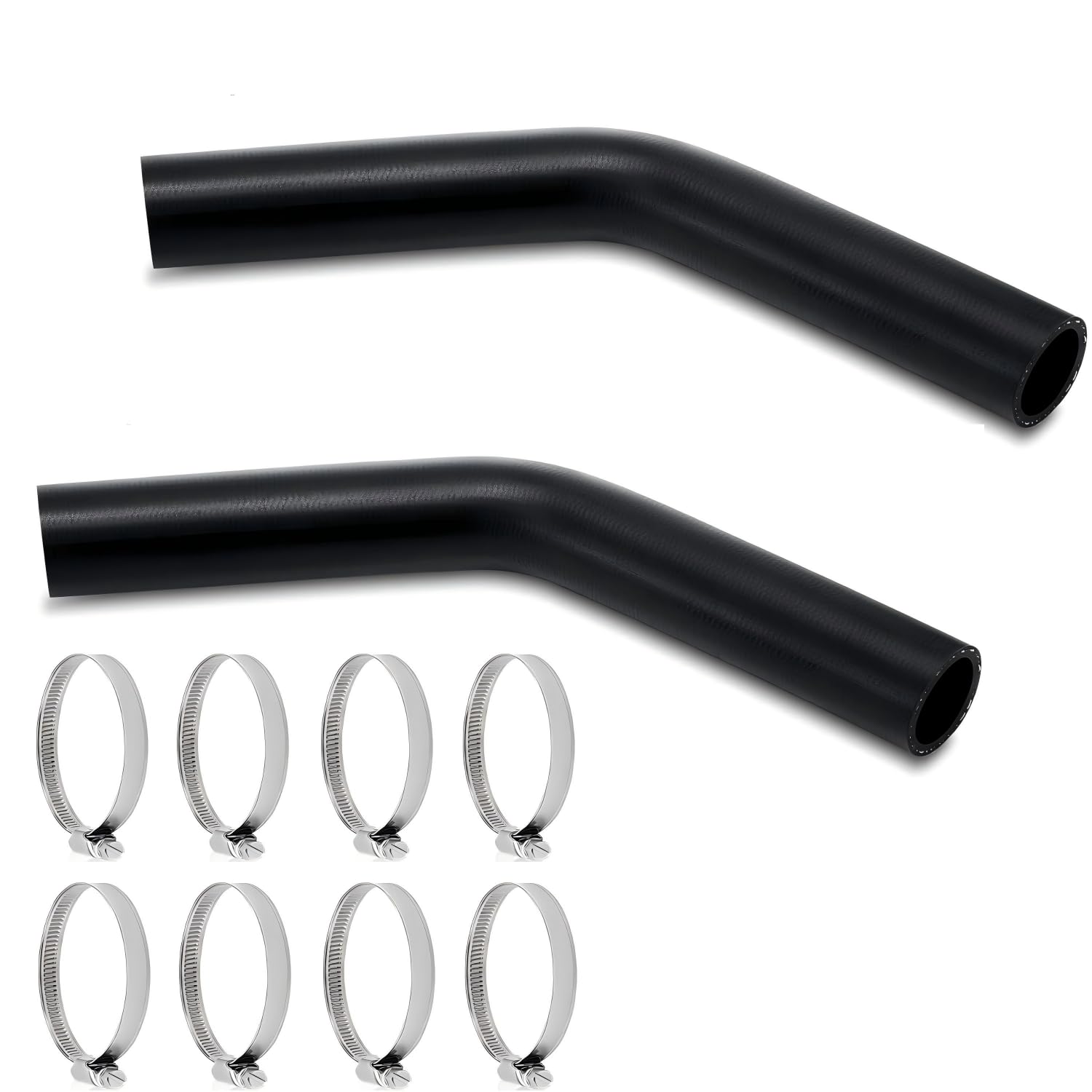 2 set 1 1/2 inch Gasoline Fuel Filler Neck Hose 45 Degree