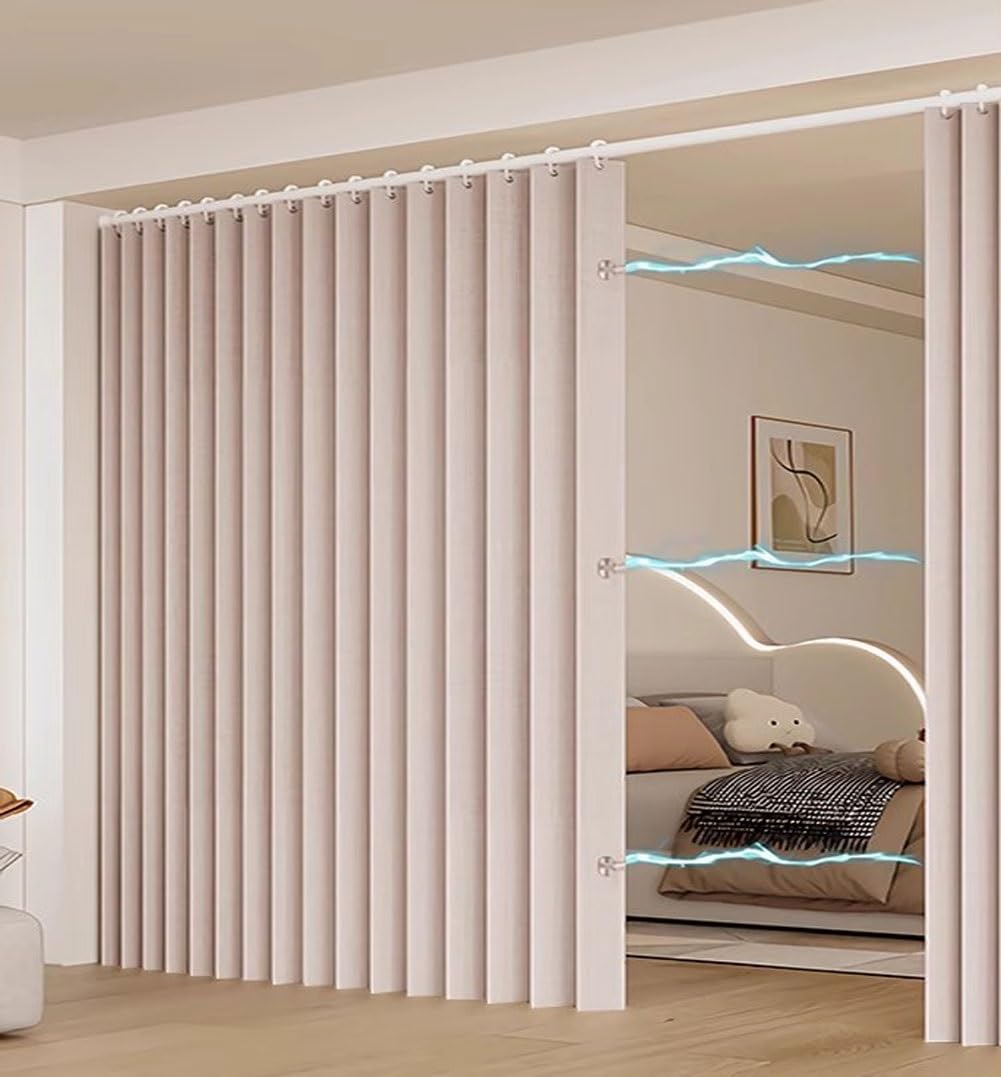 Cloison de séparation coulissante étanche – Porte pliante peu encombrante pour cuisine et placard – Design moderne facile à installer pour la maison nizat et solutions de confidentialité