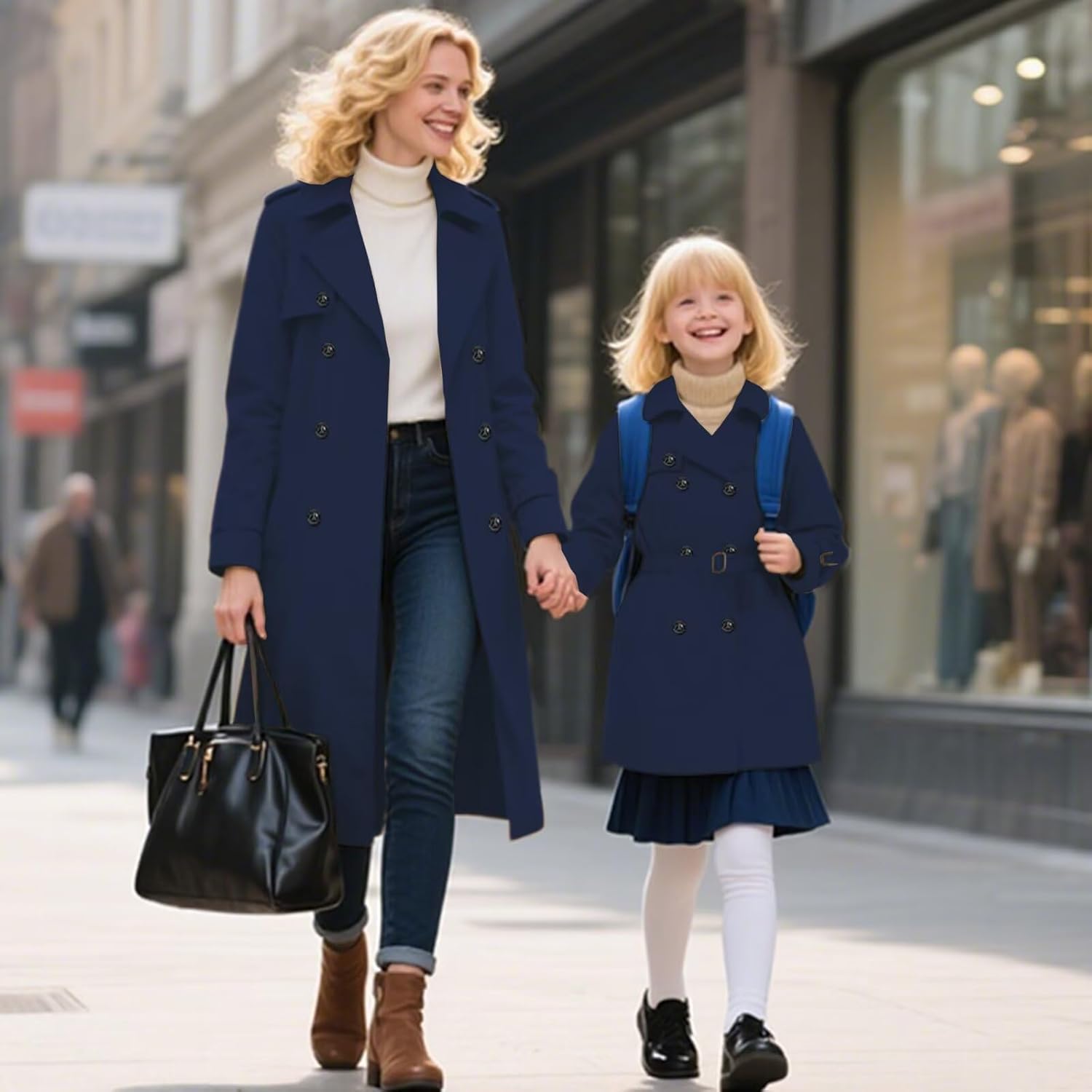 Coordinating Mother and Daughter Style in Betusline Trench Coats