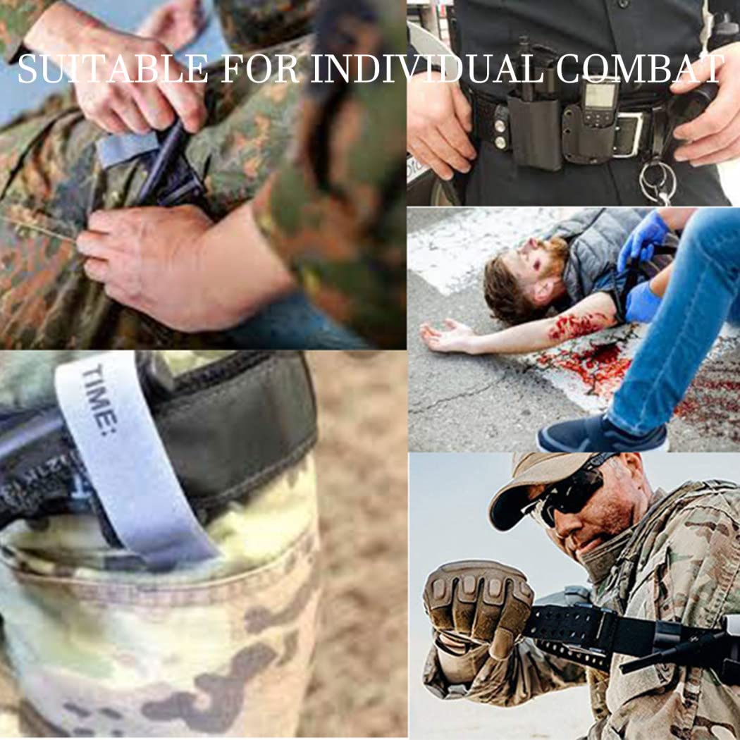 Torniquete de emergencia para exteriores, control de hemorragias con una sola mano para primeros auxilios tácticos, vendaje salvavidas para un tratamiento hemostático rápido