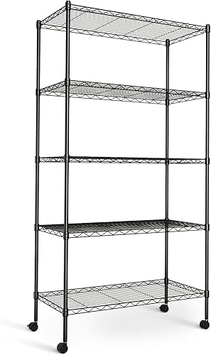 Miniatura 15 de Simple Deluxe Estantes de almacenamiento de 3 niveles, capacidad de carga de 750 libras, 24.02 pulgadas de ancho x 13.78 pulgadas de profundidad x