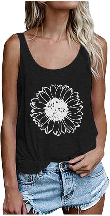 Womens sleeveless graphic tees Clearance