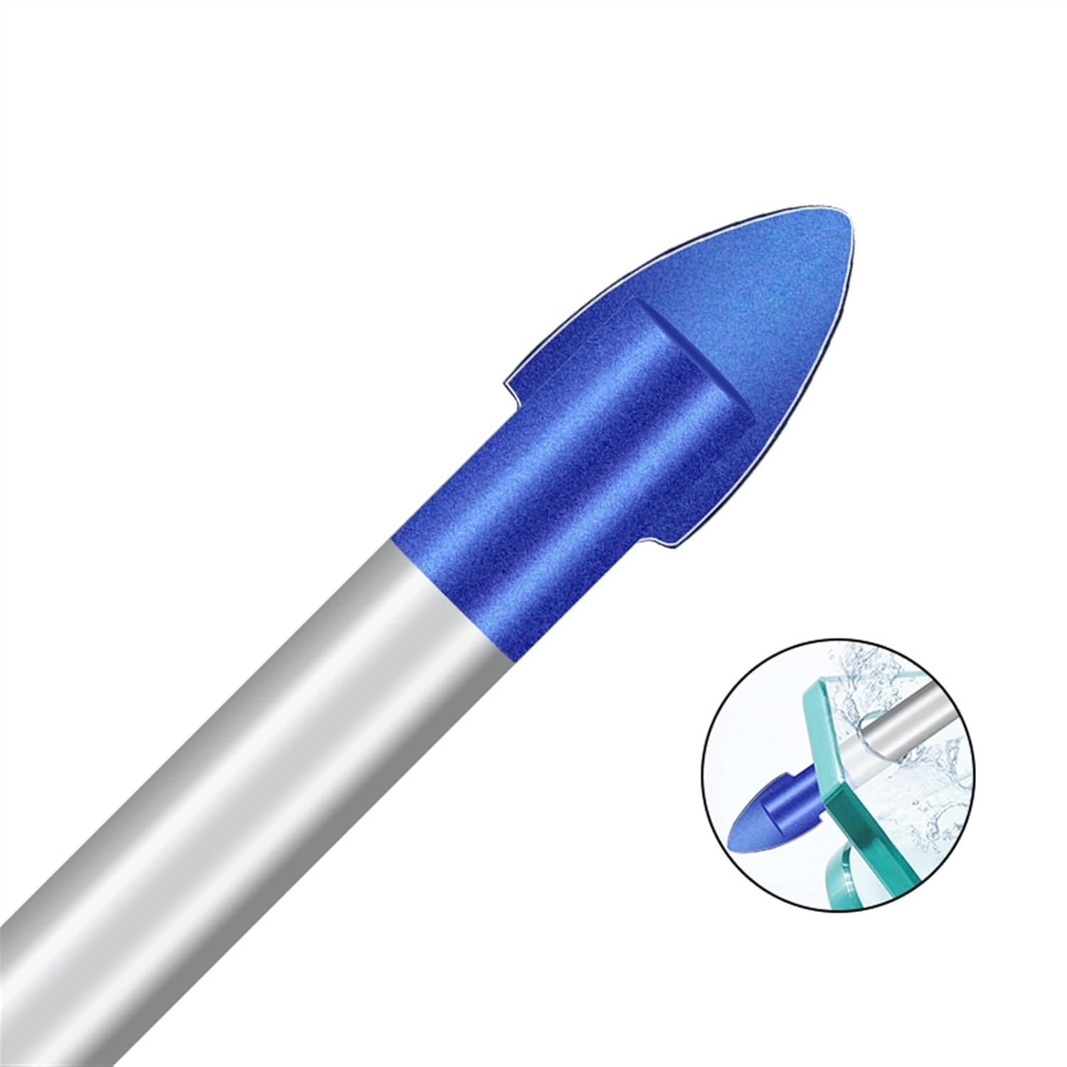 Glass Drill Bits 6/8mm Triangular Metal Drill Bit Multi-Function Carbide Power Diamond Tile Bits Wall Ceramic Hole Opener 1Pcs (Color : 8mm)