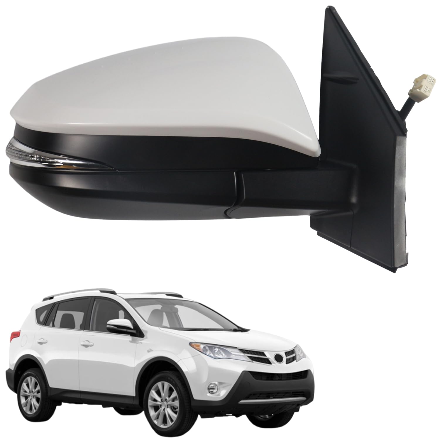 2013-2015 Toyota RAV4 Gloss Black 9-Wires Power + Signal + Heated