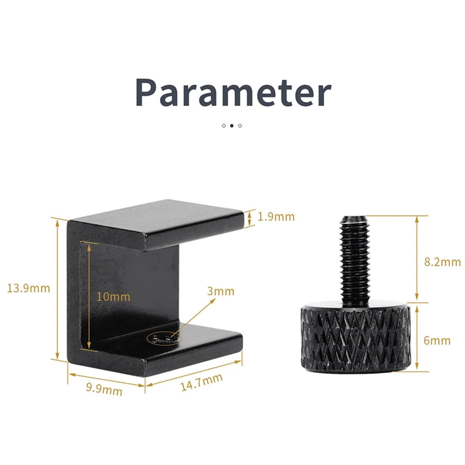 8 Stück Glas-Heizbett-Clips, verstellbar, für Ender 3/Pro/V2/3S, für Ender 5/CR-10, CR-20 PRO, CR-10S Pro 3D-Drucker, feste Clips