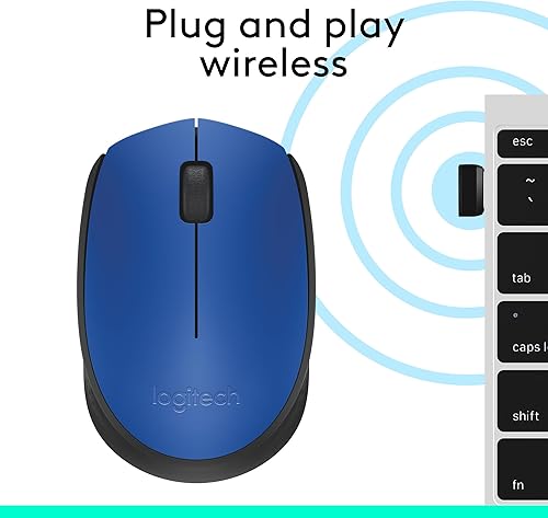 Miniatura 7 de Logitech Mouse inalámbrico M170 24 GHz con mini receptor USB seguimiento óptico duración de la batería de 12 meses policarbonato