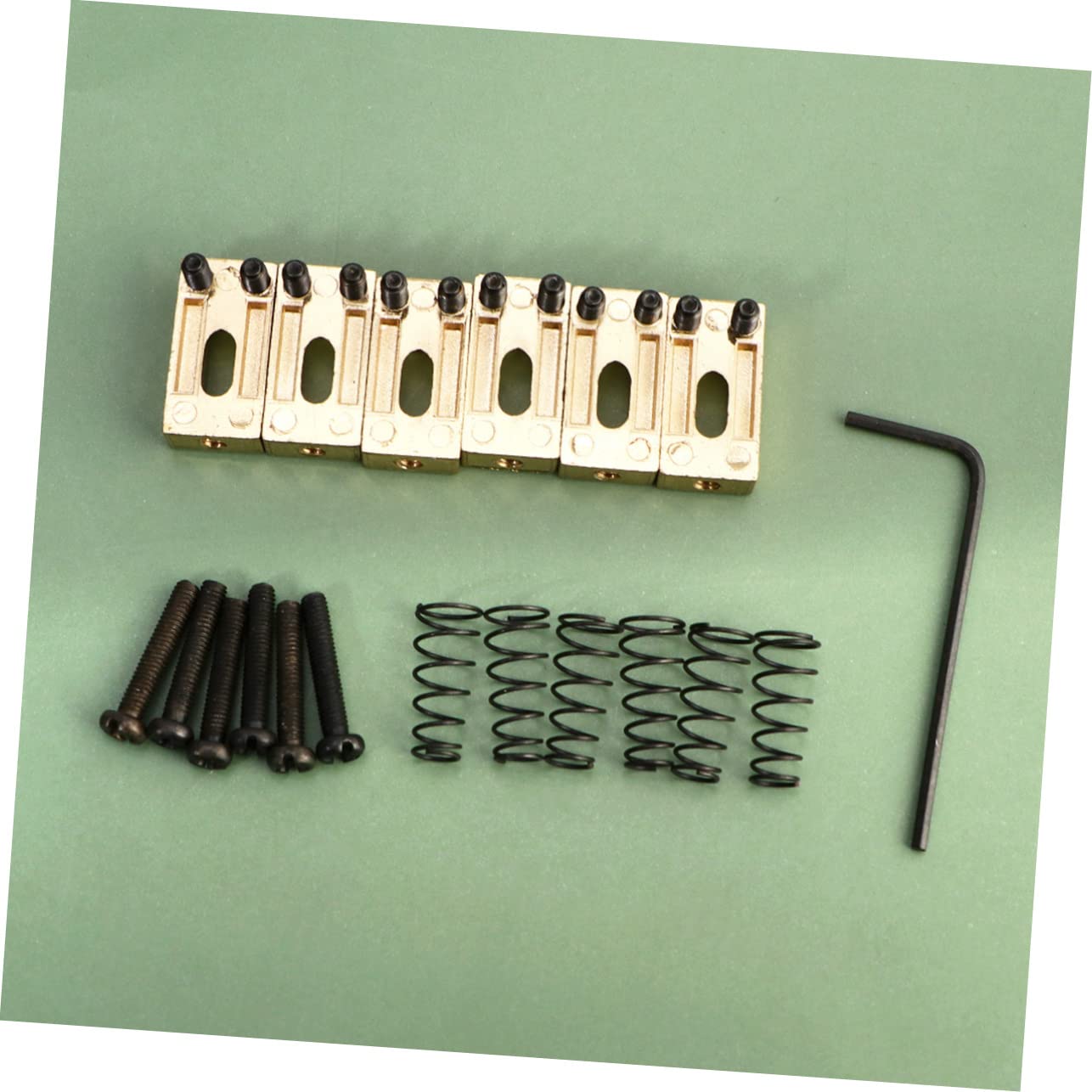 Abaodam 6 Pack Guitar Bridge Saddle Locking System Metal Guitarra Systerm Prevents String Breakage Perfect Tone