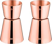 Vista 10 de Jigger para coctelería, Briout Jigger doble de cóctel japonés premium de acero inoxidable grado alimenticio 304, 2 oz 1 oz con mediciones
