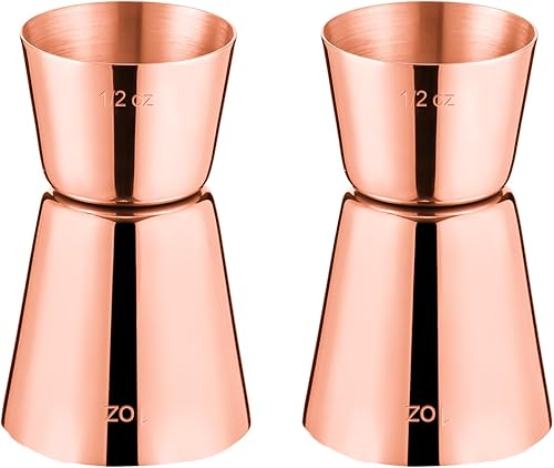 Miniatura 10 de Jigger para coctelería, Briout Jigger doble de cóctel japonés premium de acero inoxidable grado alimenticio 304, 2 oz 1 oz con mediciones