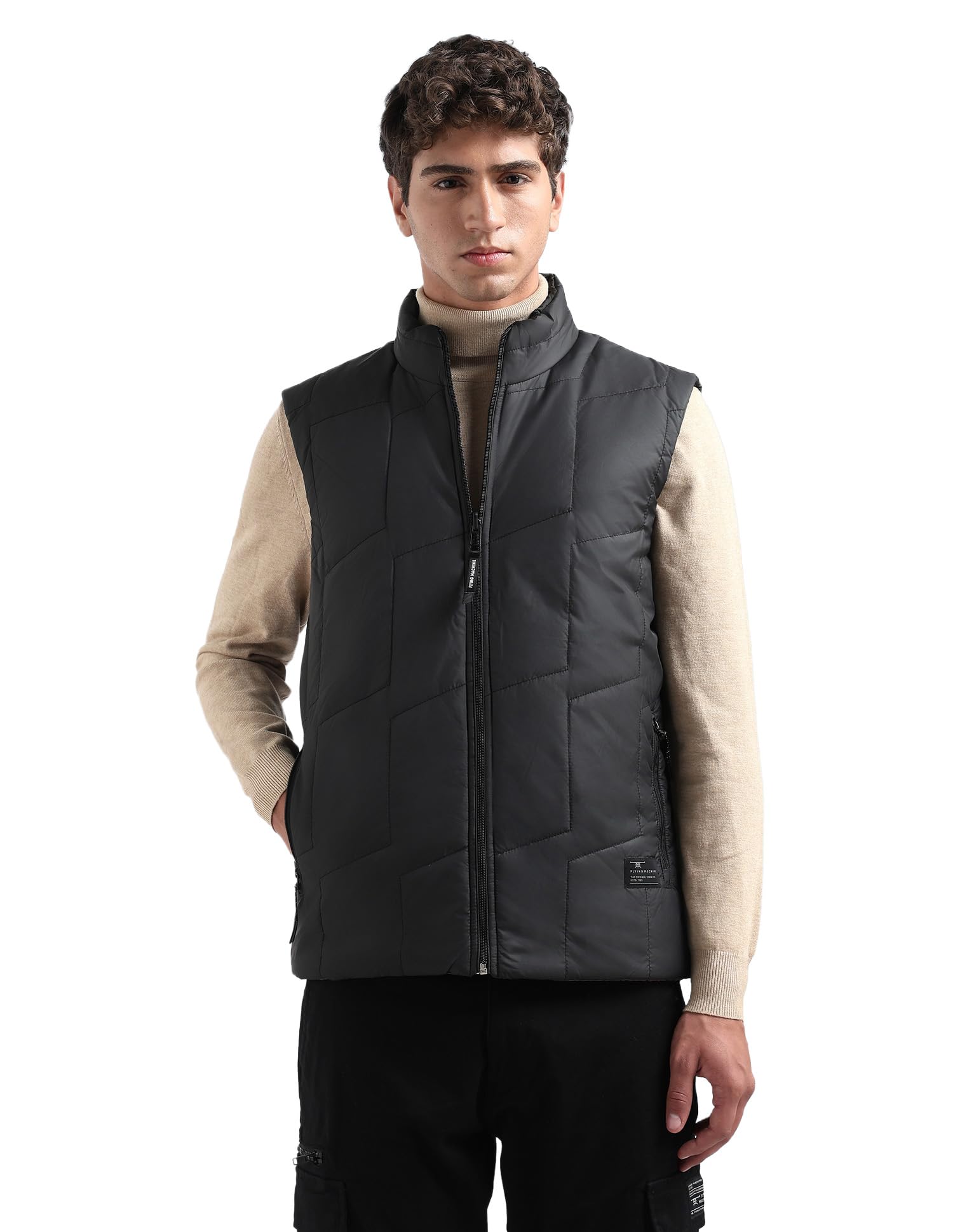 flying machine Solid Regular Fit Puffer Jacket-picture-54