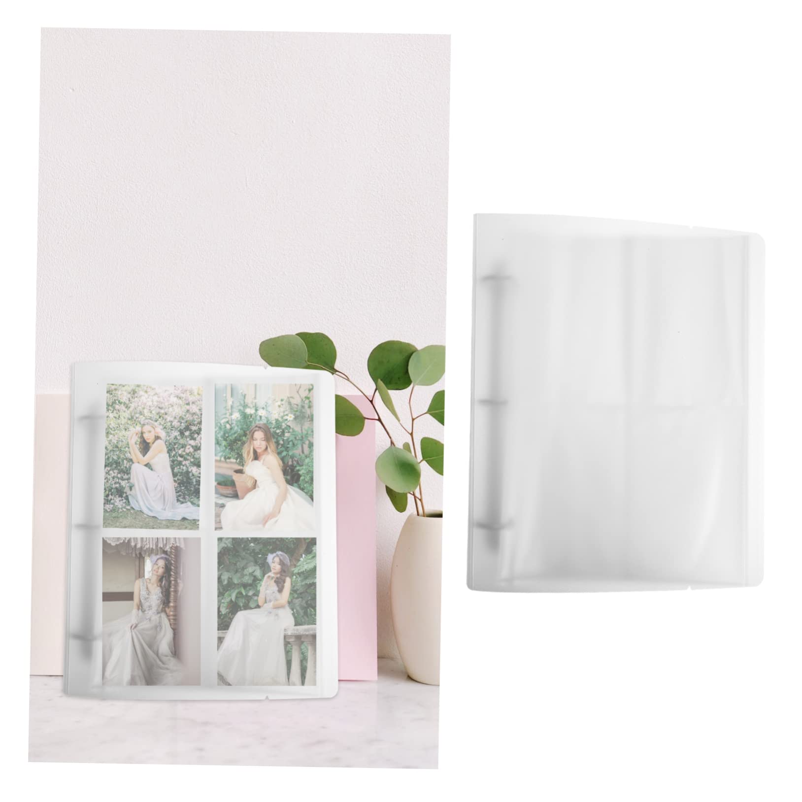 OUNONA Fundas portátiles para álbum de tarjetas de intercambio, carpeta de almacenamiento de fotos para coleccionistas, páginas para organizar tarjetas y fotos, protección contra el polvo