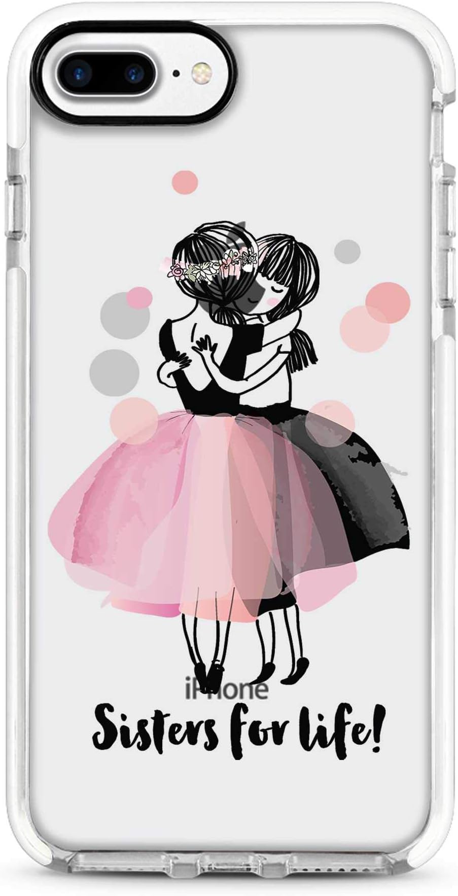 Stylizedd Case Compatible With iPhone 8 Plus, White Impact Pro Military Grade Shockproof Case- Sisters for Life!