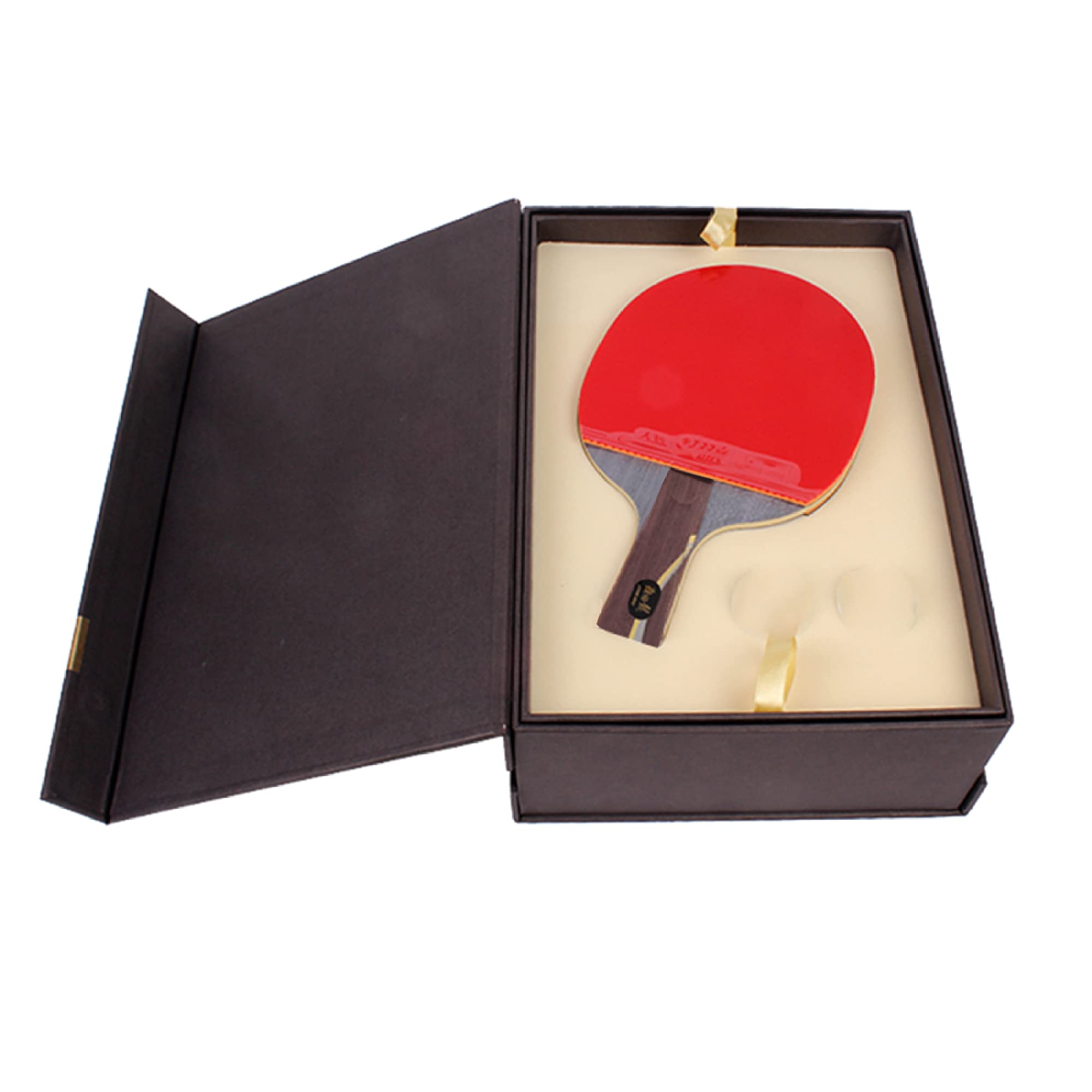 Raqueta de Tenis de Mesa con Estuche Rígido de Almacenamiento, Palas Ping Pong Profesional para Competidores de Alto Nivel