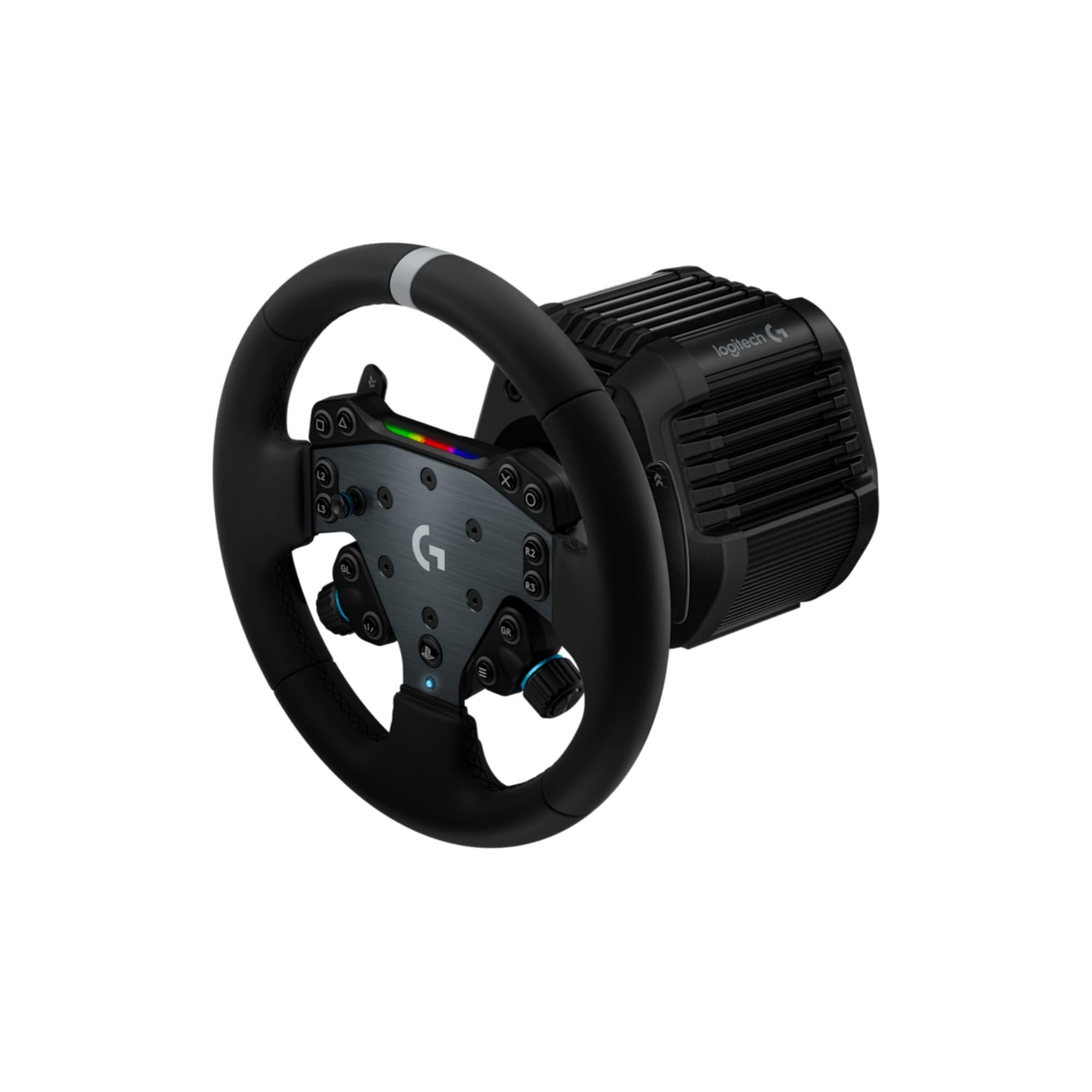 Logitech G RS50 System, 3-szt zestaw do symulatorów wyścigów | PS5/PS4/PC, Brytyjska wtyczka zasilania - Czarny